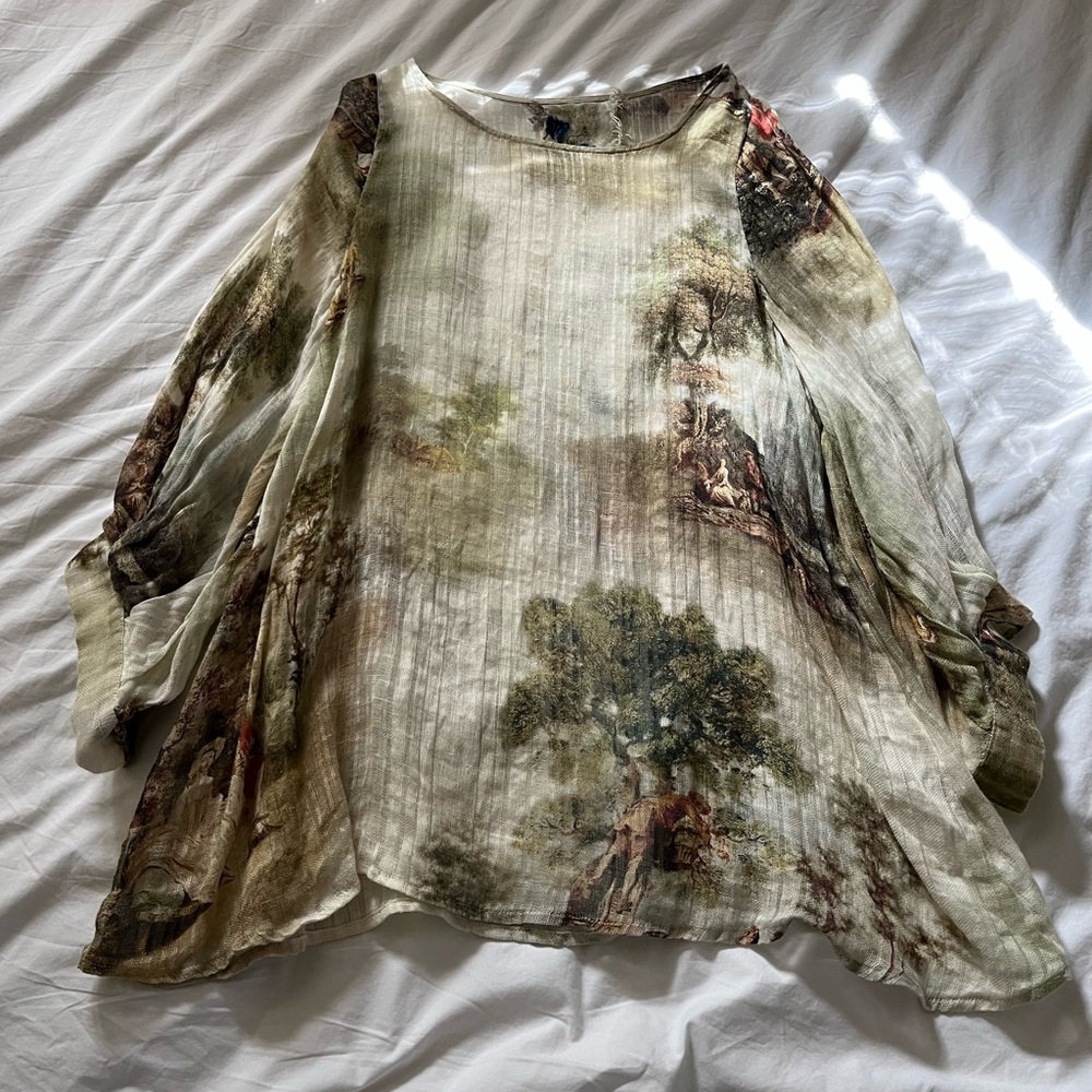 Yuvita Linen Top Linen 100% toile pattern